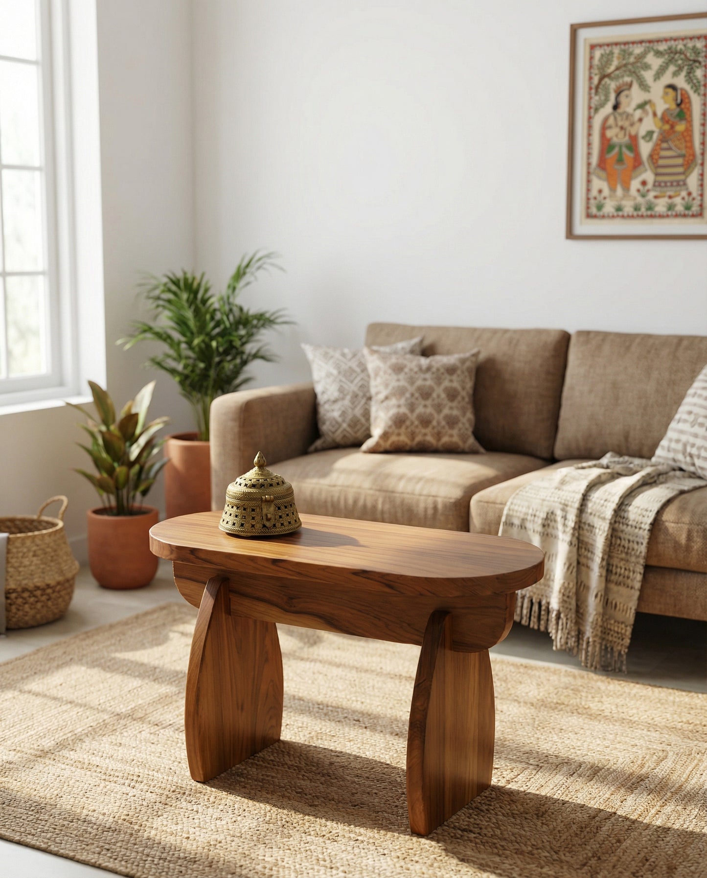 Solid Teak Oblong Table
