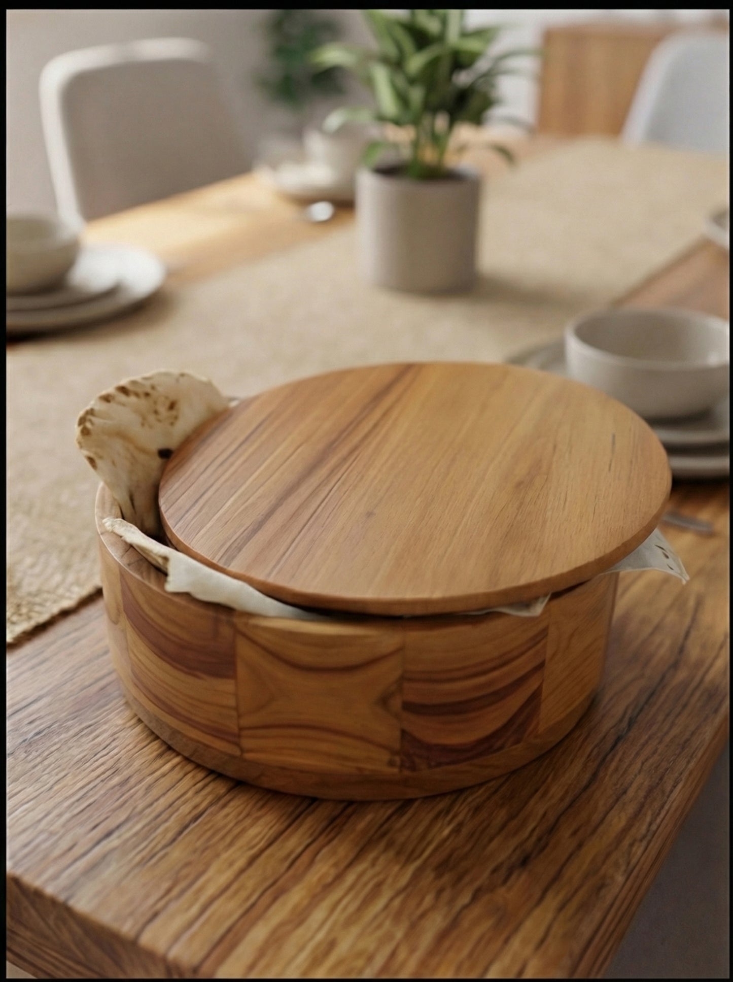 Teak Wood Roti Box