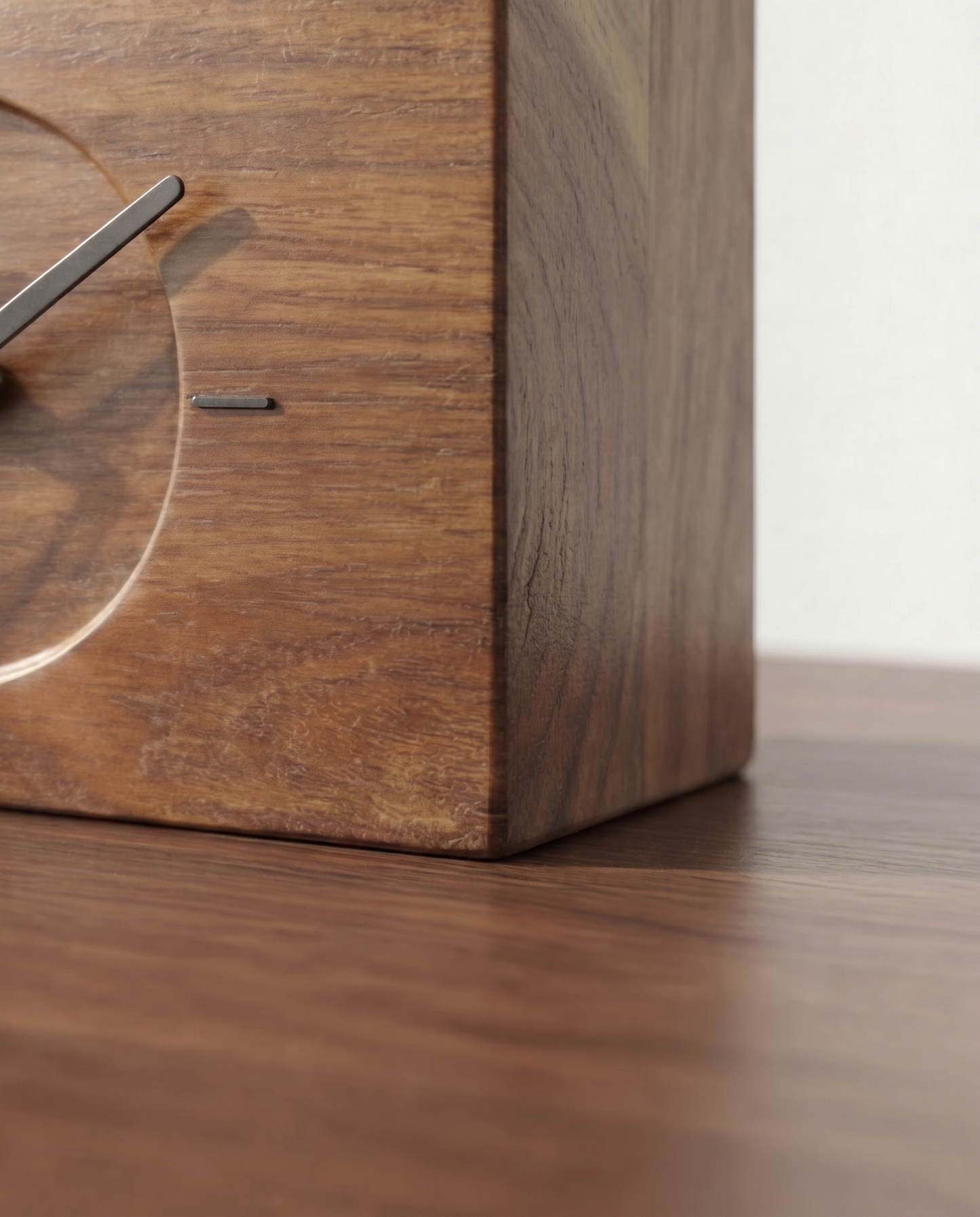 Solid Teak Table Top Clock