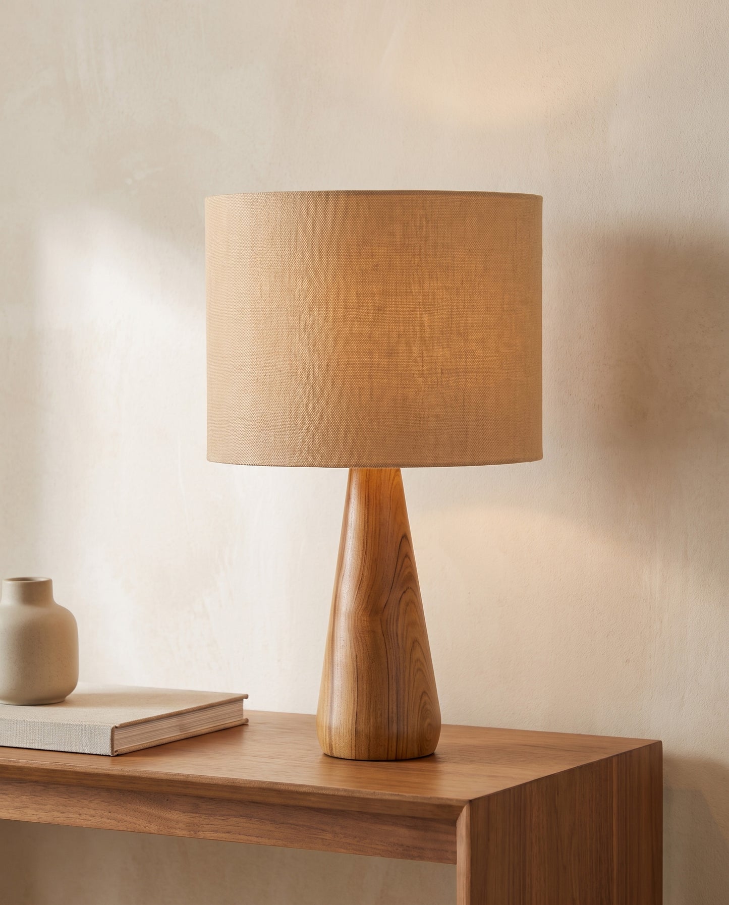 Solid Teak Wood Table Lamp
