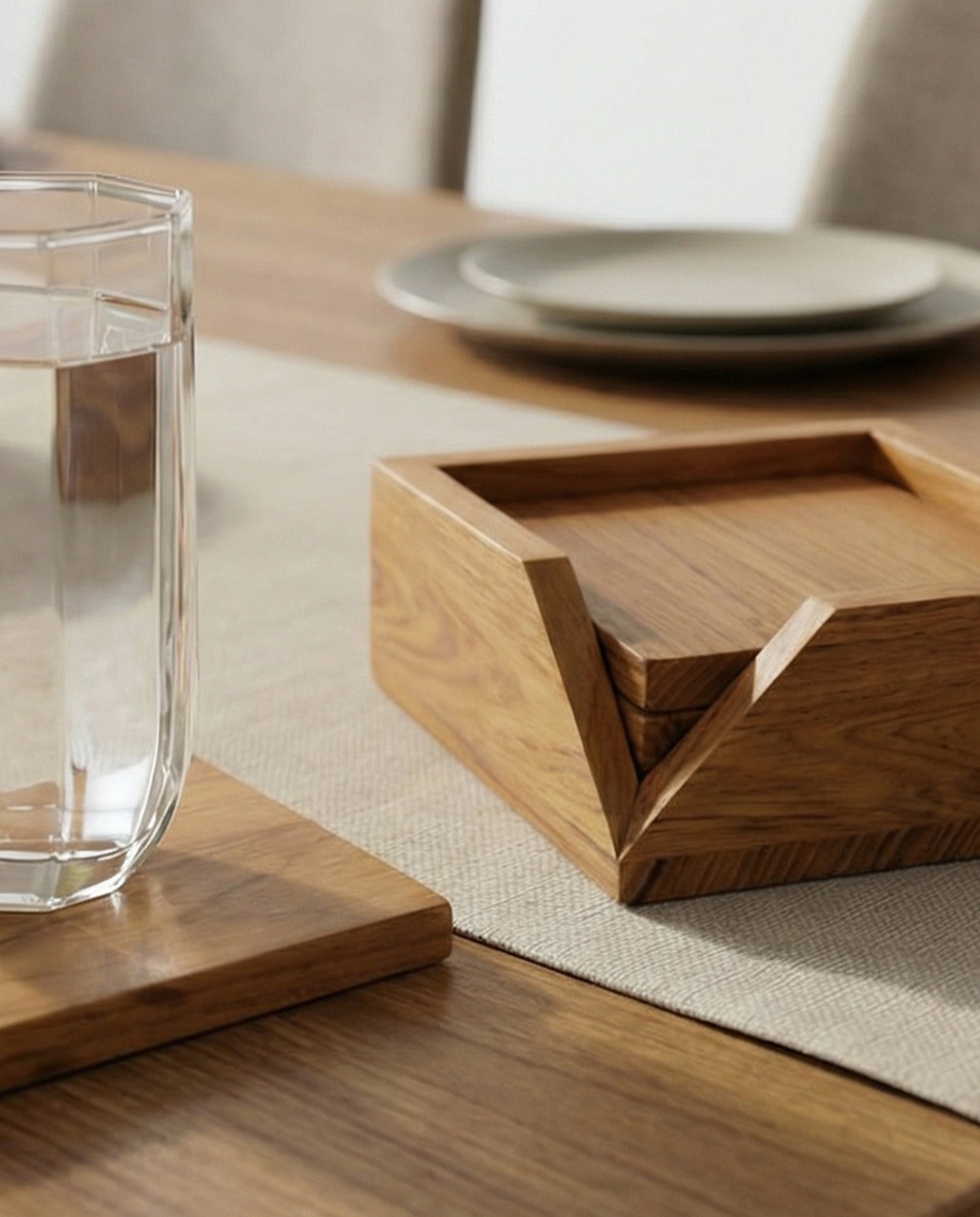 Teak Coaster Set – Square