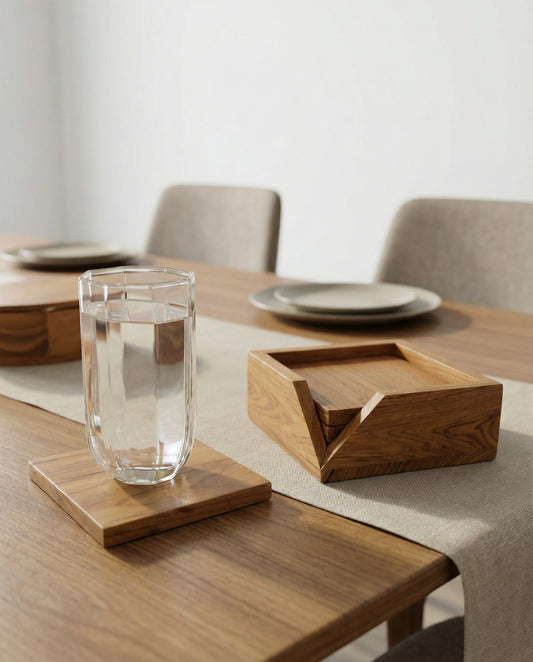 Teak Coaster Set – Square