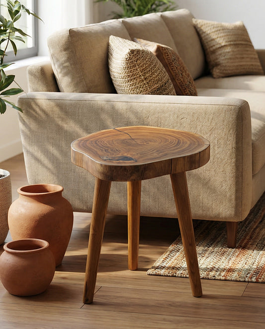 Solid Teak Epoxy Crack Filled Table II