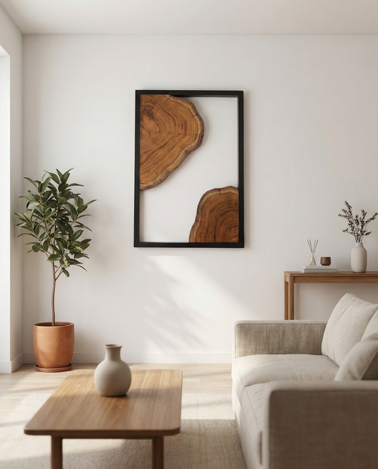 Raw Teak Edge Wall Art